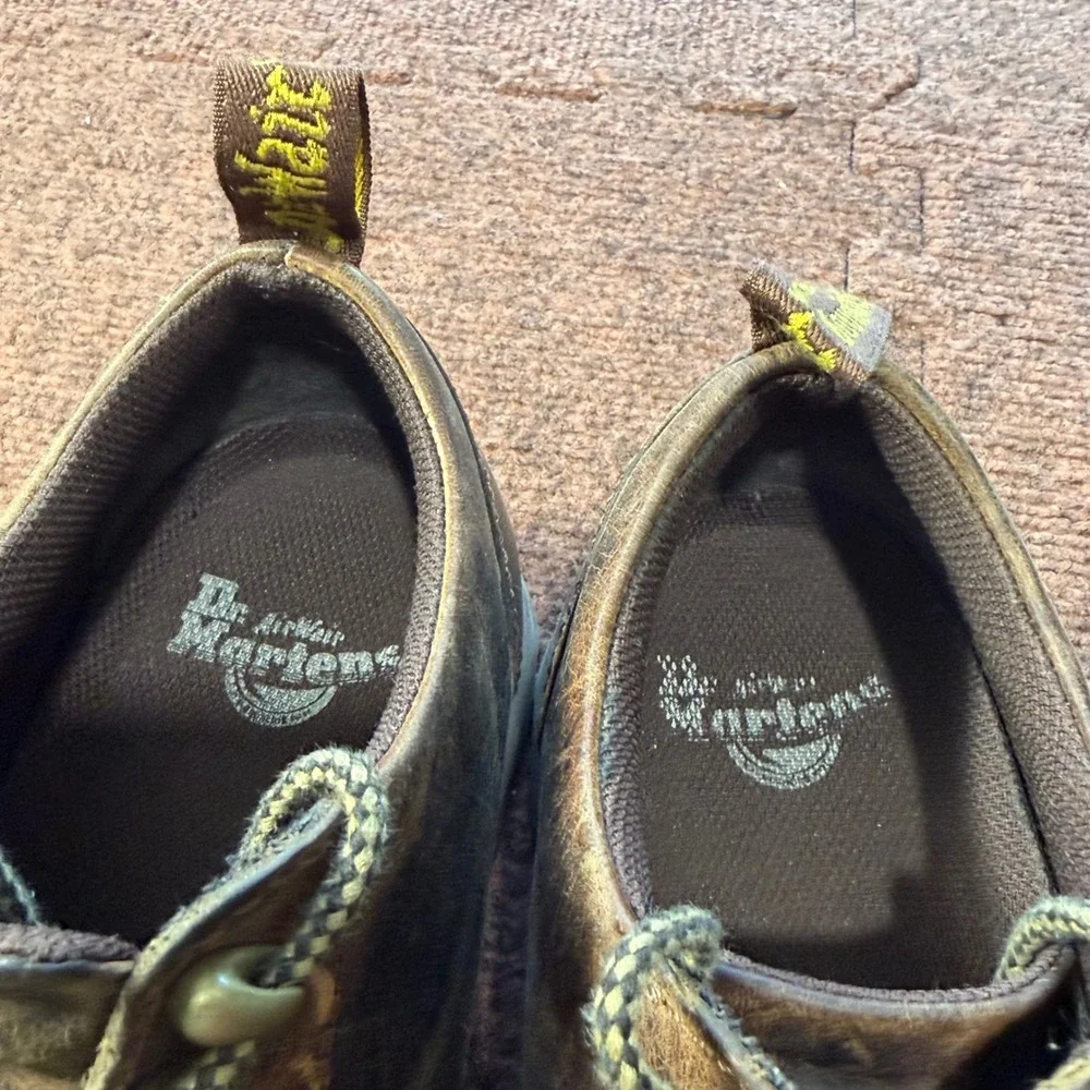 Dr. Martens Palmer Brown Leather Moc Toe Shoes Mens 8 Womens 9 AW004 Low Boots